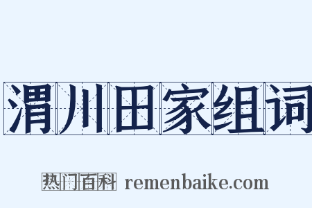 渭川田家组词是什么意思的图片